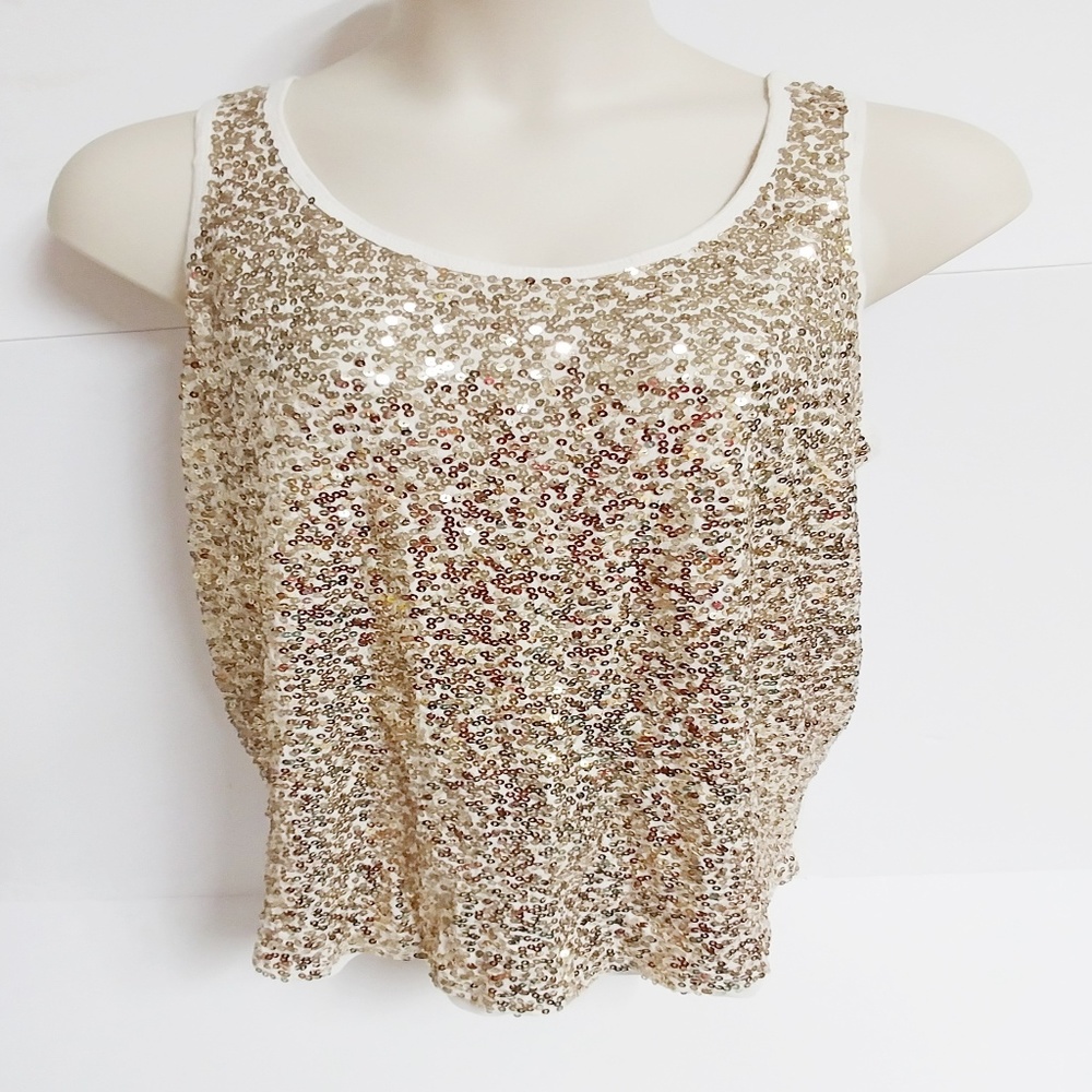 Lane Bryant Size 18/20 Gold Sequin tank top cami